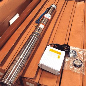 An irrigation submersible pump